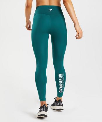 Leggins Gymshark Fraction Mujer Turquesa | CO 2826WNB